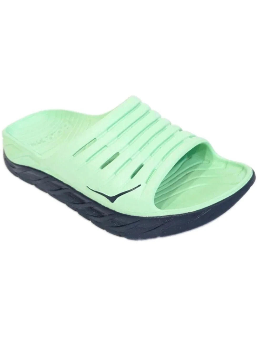 Hoka Ora Recovery Slides sz 12 Men Sandals Gym Shoes ash green beach pool